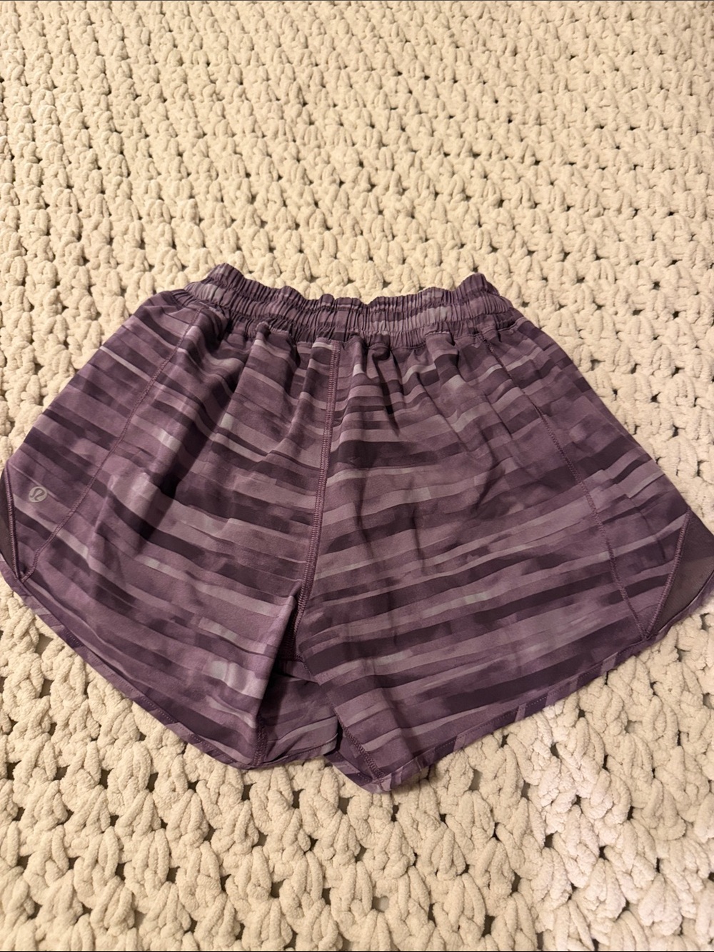 lululemon athletica Purple Striped Running Shorts